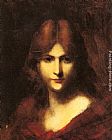 Jean-Jacques Henner A Red-haired Beauty painting